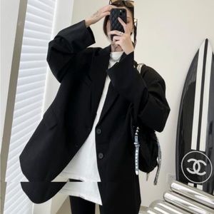 Balenciaga unfit oversized black blazer